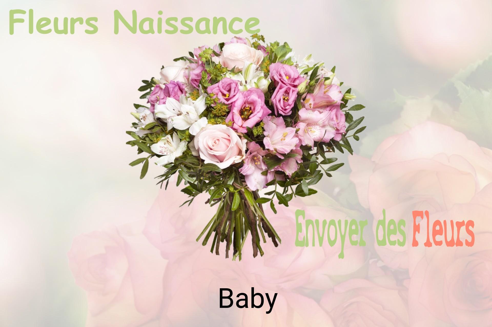 Bouquet de fleurs de naissance livré à Baby